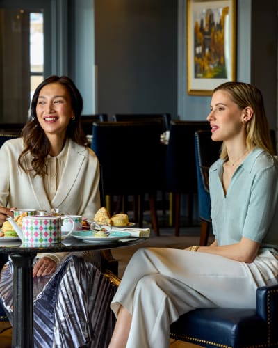Two women at afternoon tea