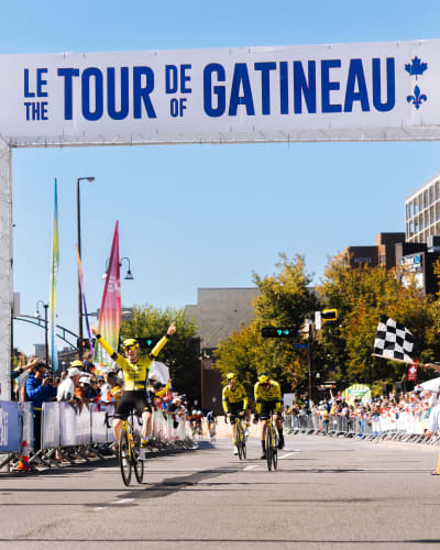 Arrivée au Tour de Gatineau.