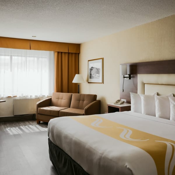 Hôtel Quality Inn & Suites Gatineau - Room with bed and sofa