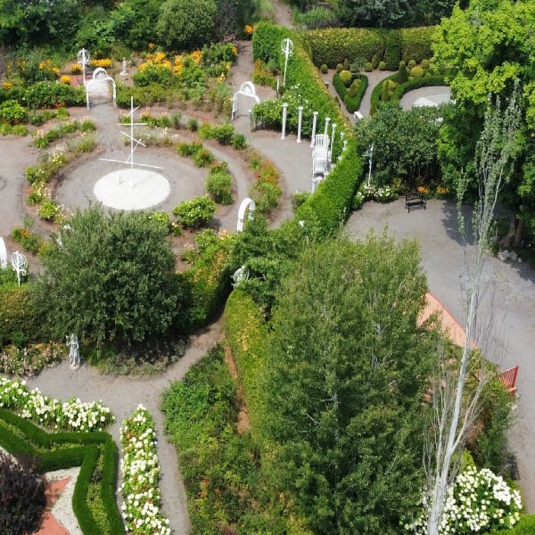 Les Jardins des 5 sens - Vue aérienne