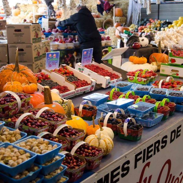 Vegetable stand.