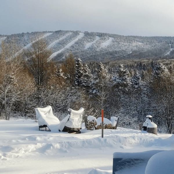 Winter landscape at Oasis du grand fond.
