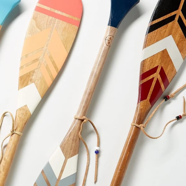 Hand-painted paddles from Onquata.