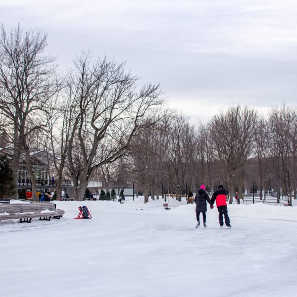 La Patinoire réfrigérée du lac aux Castors au Mont-Royal.