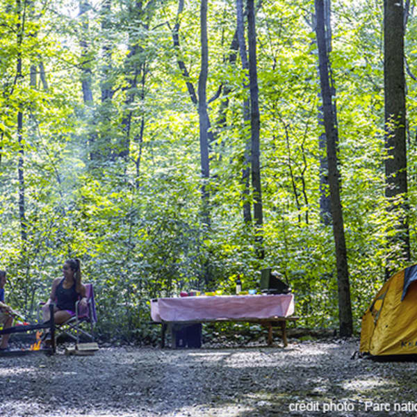 Campground at Parc national d'Oka