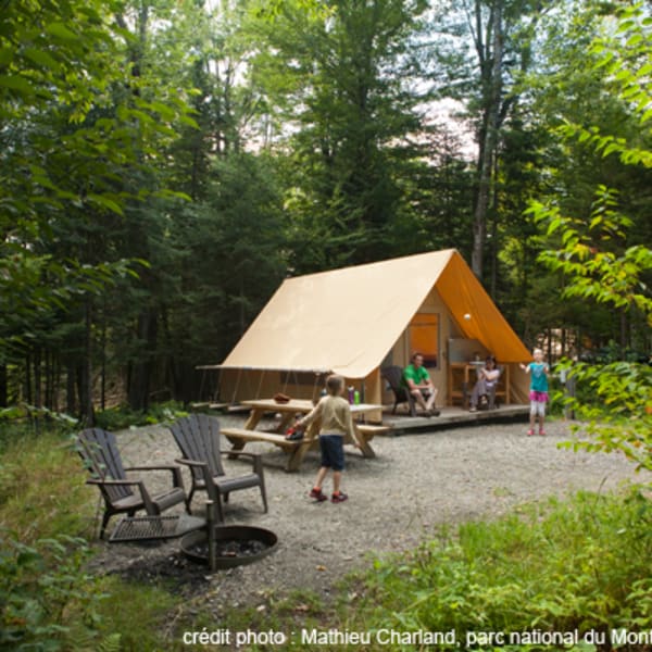 Campground at parc national du Mont-Mégantic