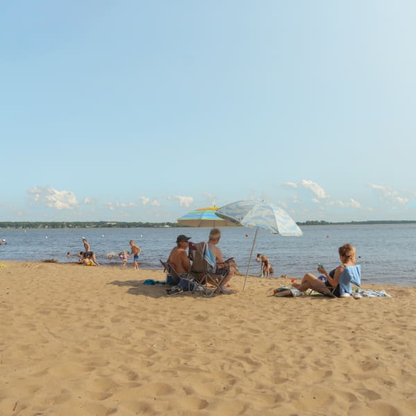 Plage de l'Île Saint-Quentin.