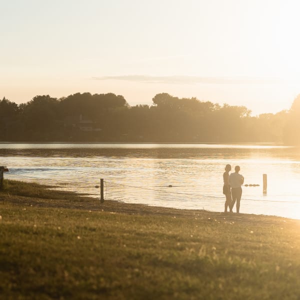Plage dans Brome-Missisquoi au coucher du soleil