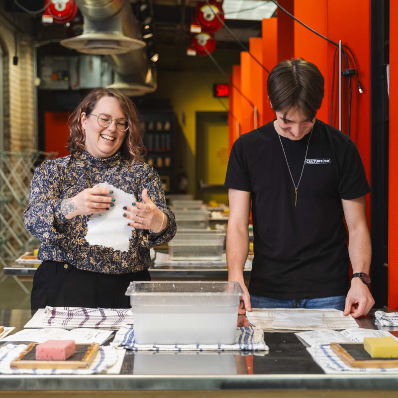 Atelier de fabrication de papier