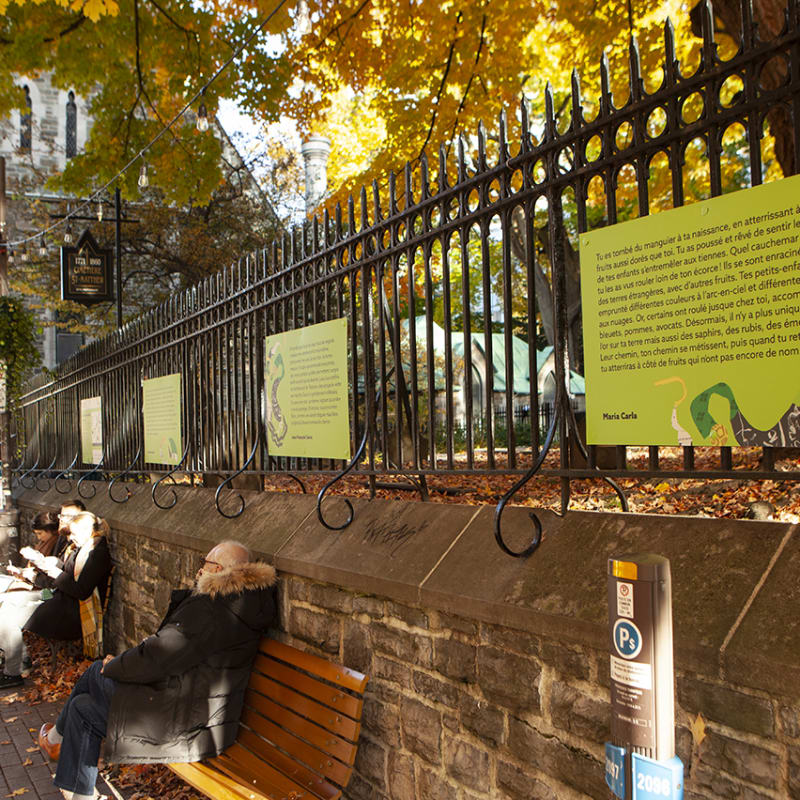 Literary panels in Québec City during the Québec en toutes lettres festival. Québec City goes literary during the Québec en toutes lettres festival.