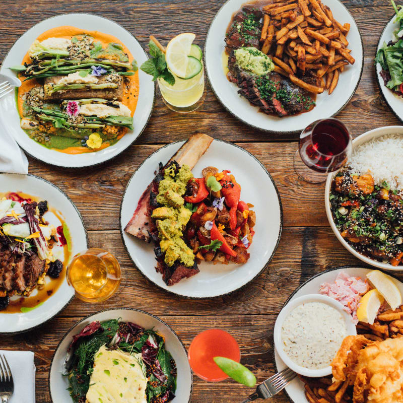 Dishes at the La Taverne de la Ferme restaurant.Colourful comfort food at la Taverne de la Ferme.