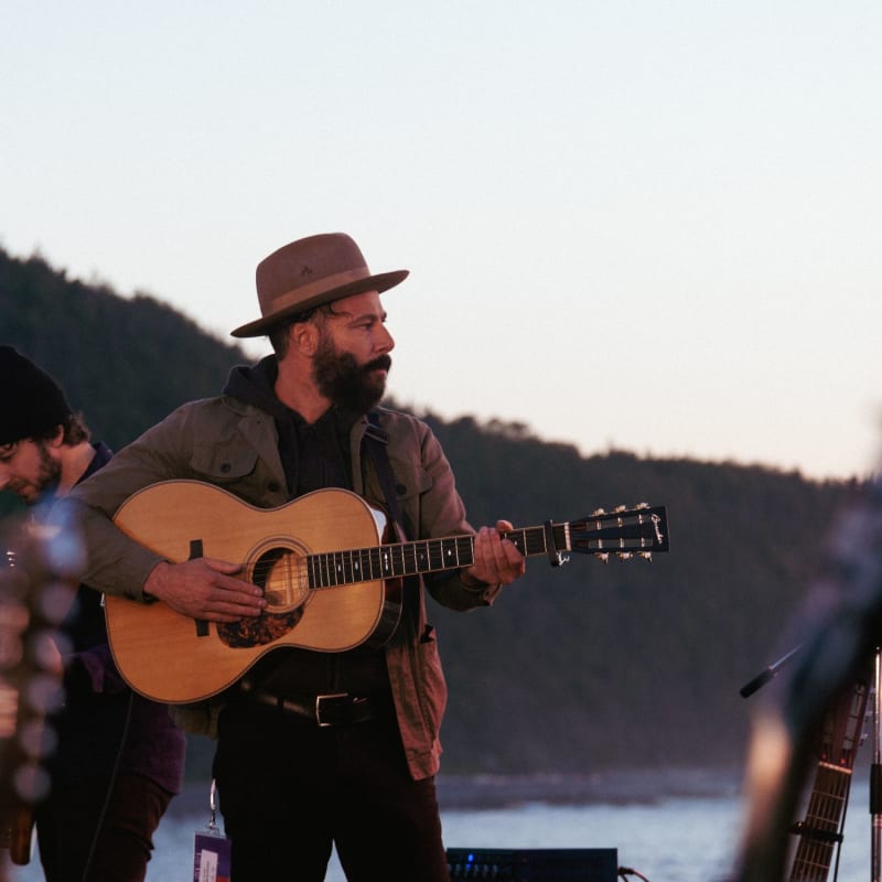 Musicians outdoors.