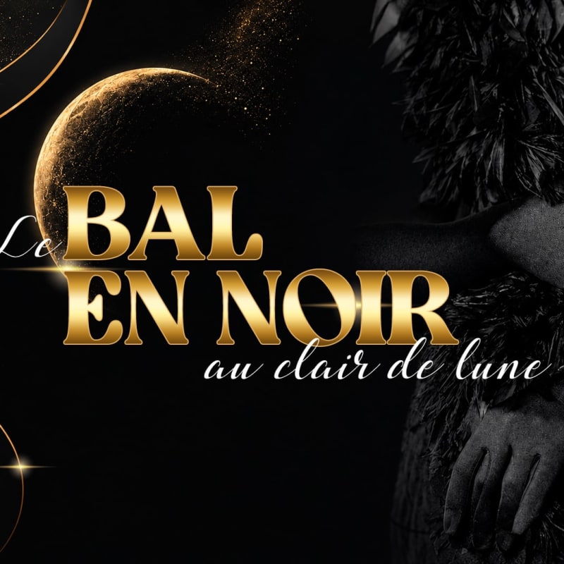 Marketing poster for the Bal en noir event.