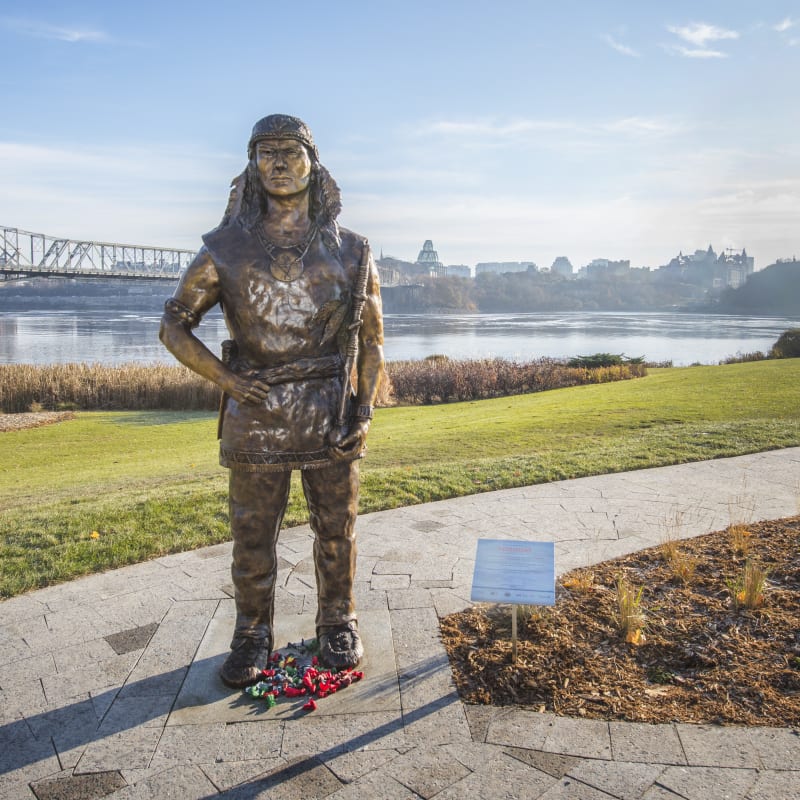 Statue outside the Canadian Museum of History.