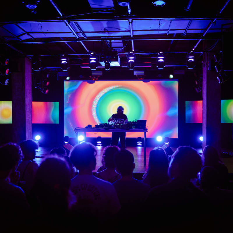 DJ on stage at the MUTEK Festival