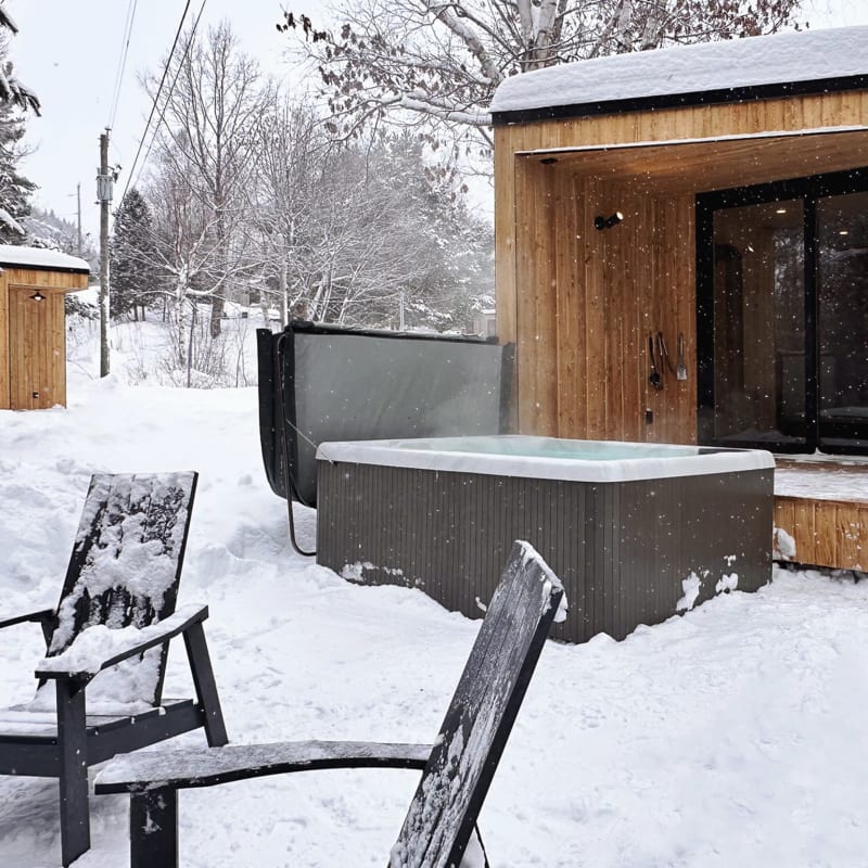 Mini chalet avec spa.