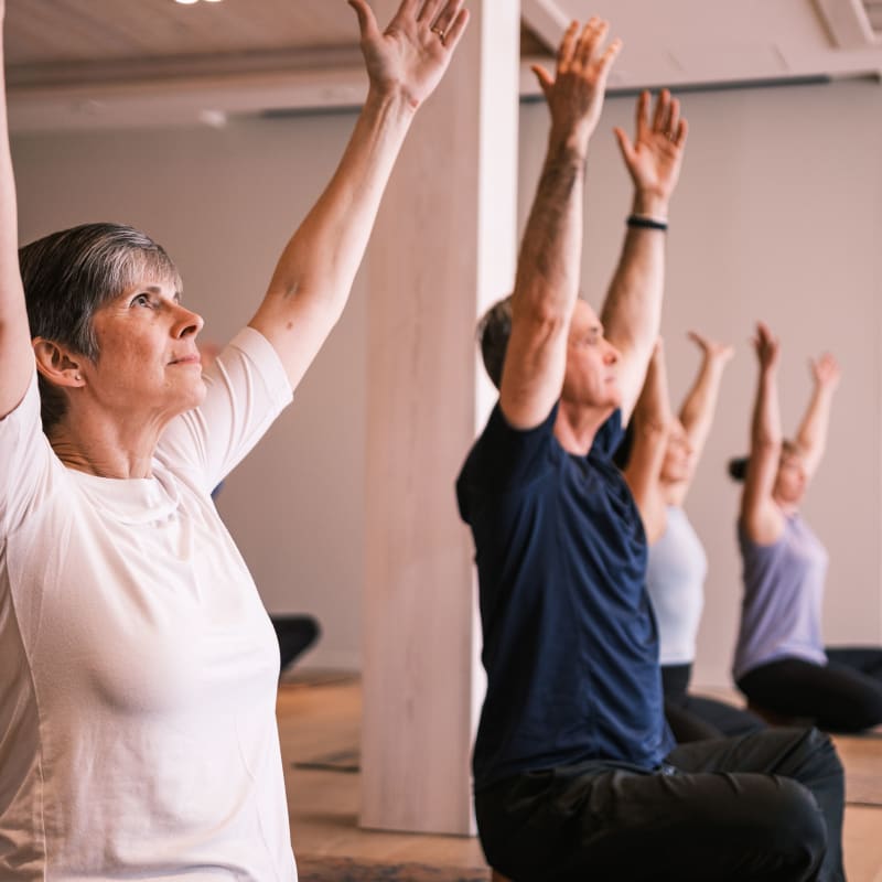 Personnes en train de pratiquer le yoga au Spa Eastman