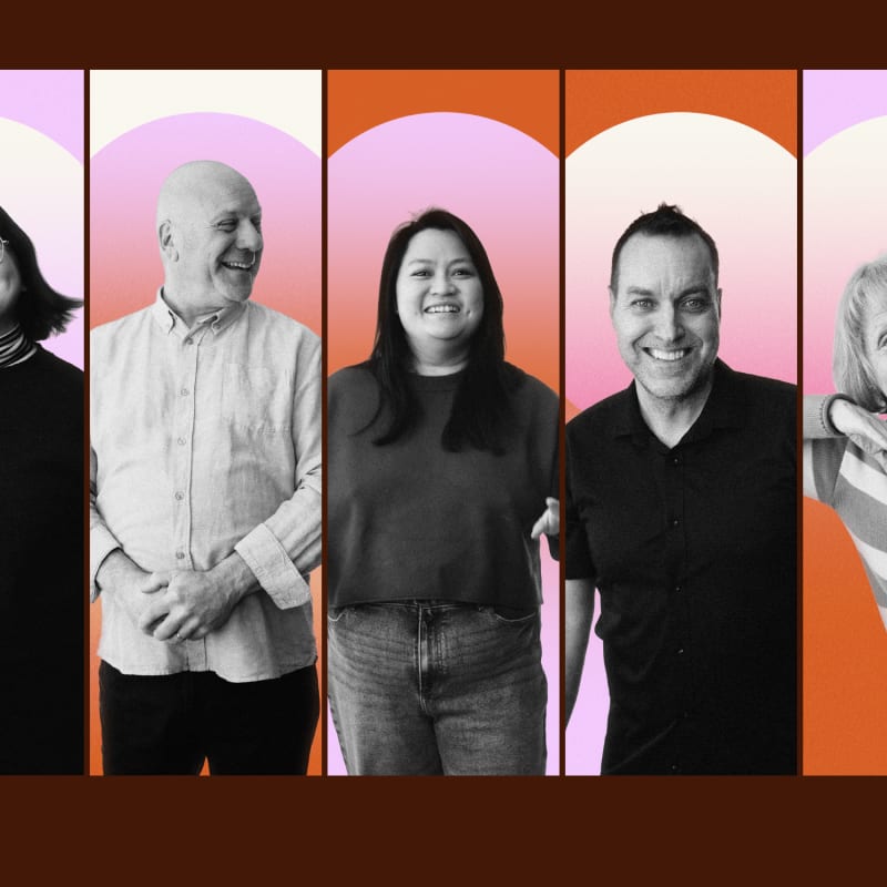 Urban Voices - A photo montage of five smiling people.